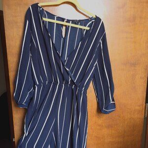 IRIS Stripe Jumpsuit, Blue White, Women's XL
